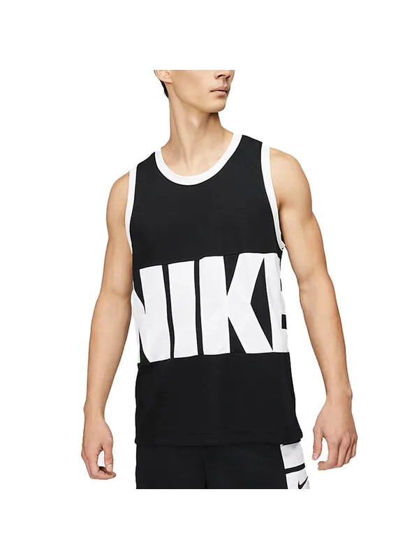 Спортивная футболка men's large logo printing sports basketball jersey/vest black Nike — изображение 4 из 4, черный