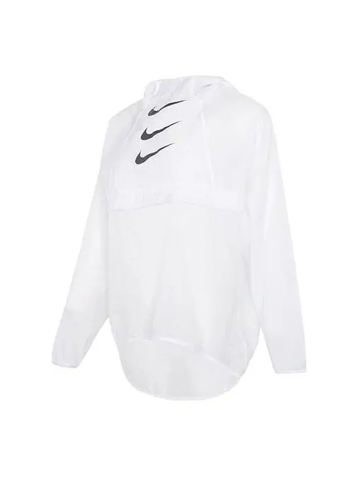 Ветровки как w nk run dvn po pckbl jkt куртка белая Nike — изображение 1 из 4, белый