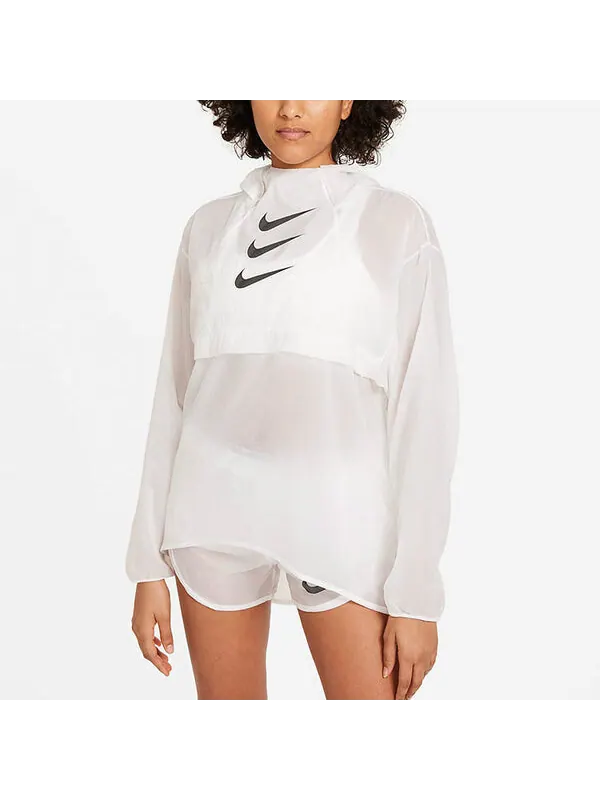 Ветровки как w nk run dvn po pckbl jkt куртка белая Nike — изображение 3 из 4, белый