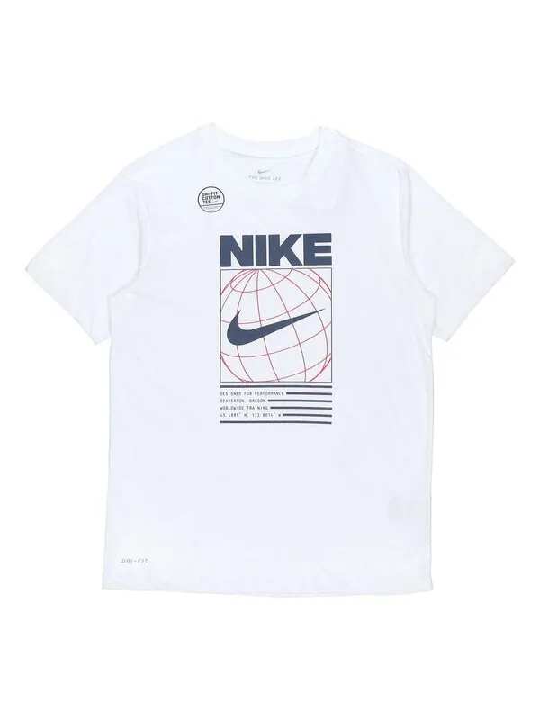Футболка Dri Fit с геометрическим узором и логотипом, быстросохнущие спортивные Футболка для мужчин Nike — изображение 1 из 4