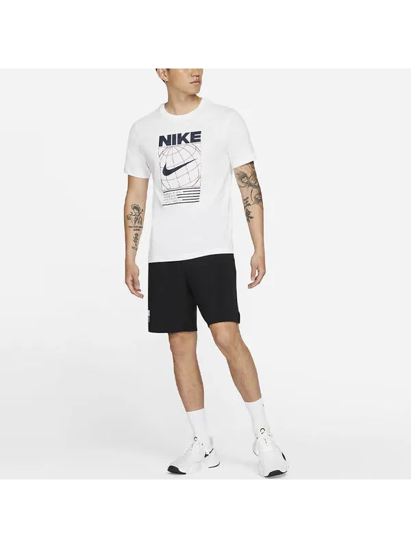 Футболка Dri Fit с геометрическим узором и логотипом, быстросохнущие спортивные Футболка для мужчин Nike — изображение 3 из 4