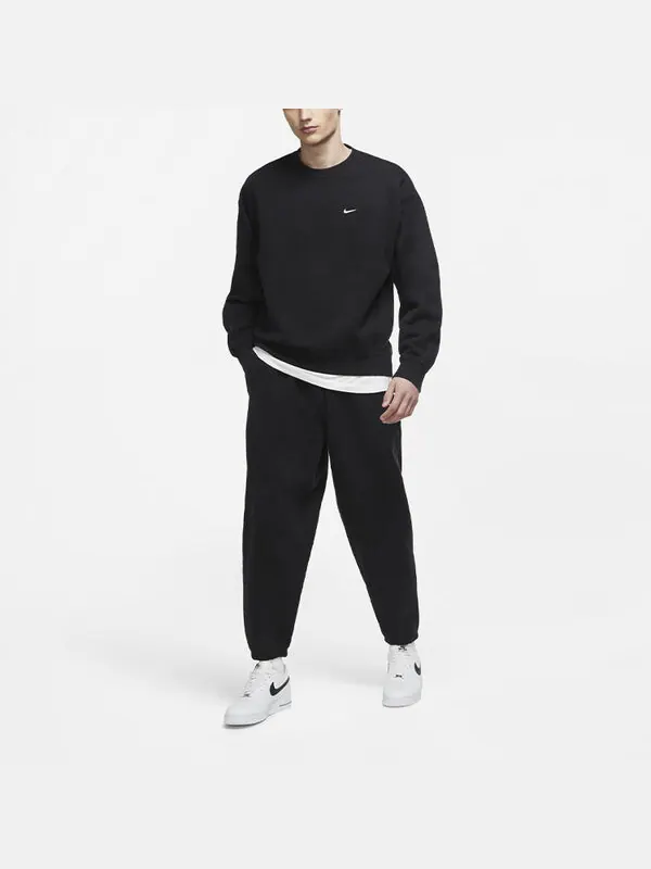 Толстовка Nike Lab Nrg Fleece Crew Round Neck Pullover Black — изображение 2 из 4, черный