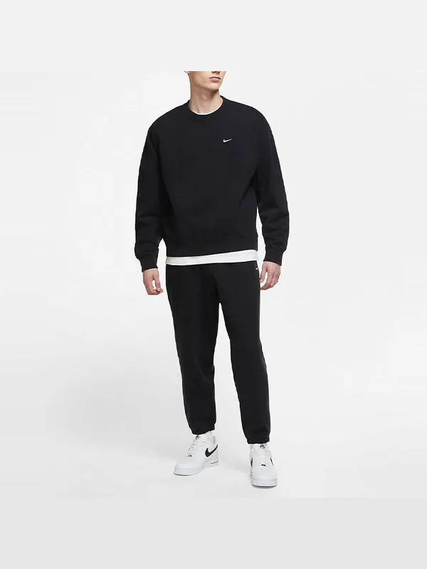 Брюки lab washed bundle feet casual sports long pants black Nike — изображение 3 из 3, черный