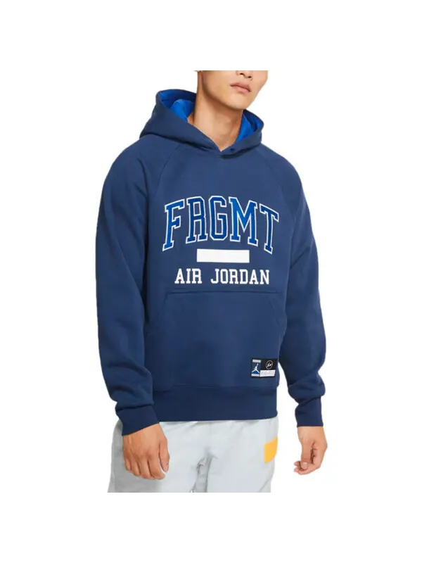 Толстовка x fragment pullover hoodie 'navy/sport royal/white' Air Jordan — изображение 3 из 4, синий