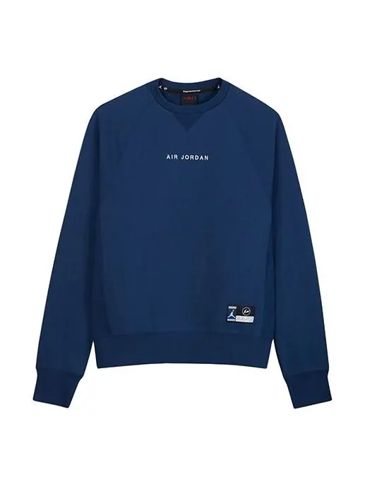 Толстовка x fragment crewneck 'navy/sport royal/white' Air Jordan — изображение 1 из 4, темно-синий//белый
