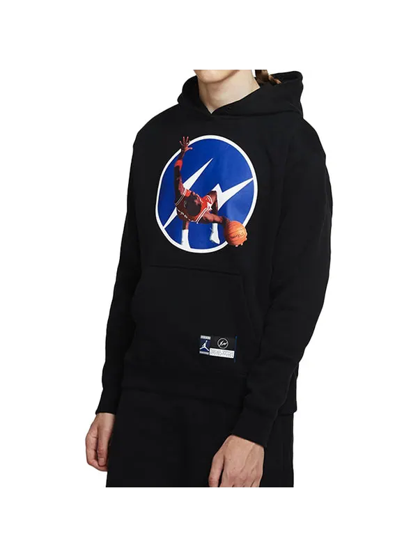 Толстовка x fragment image pullover hoodie 'black/reflective silver' Air Jordan — изображение 2 из 3, черный