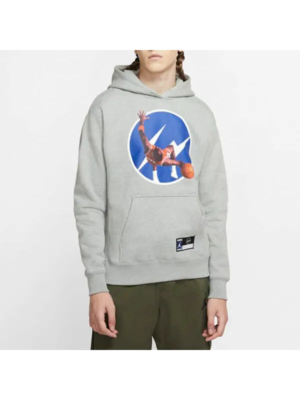 Толстовка Air Jordan x Fragment Design FW Sweatshirts Men Grey — изображение 2 из 3, серый