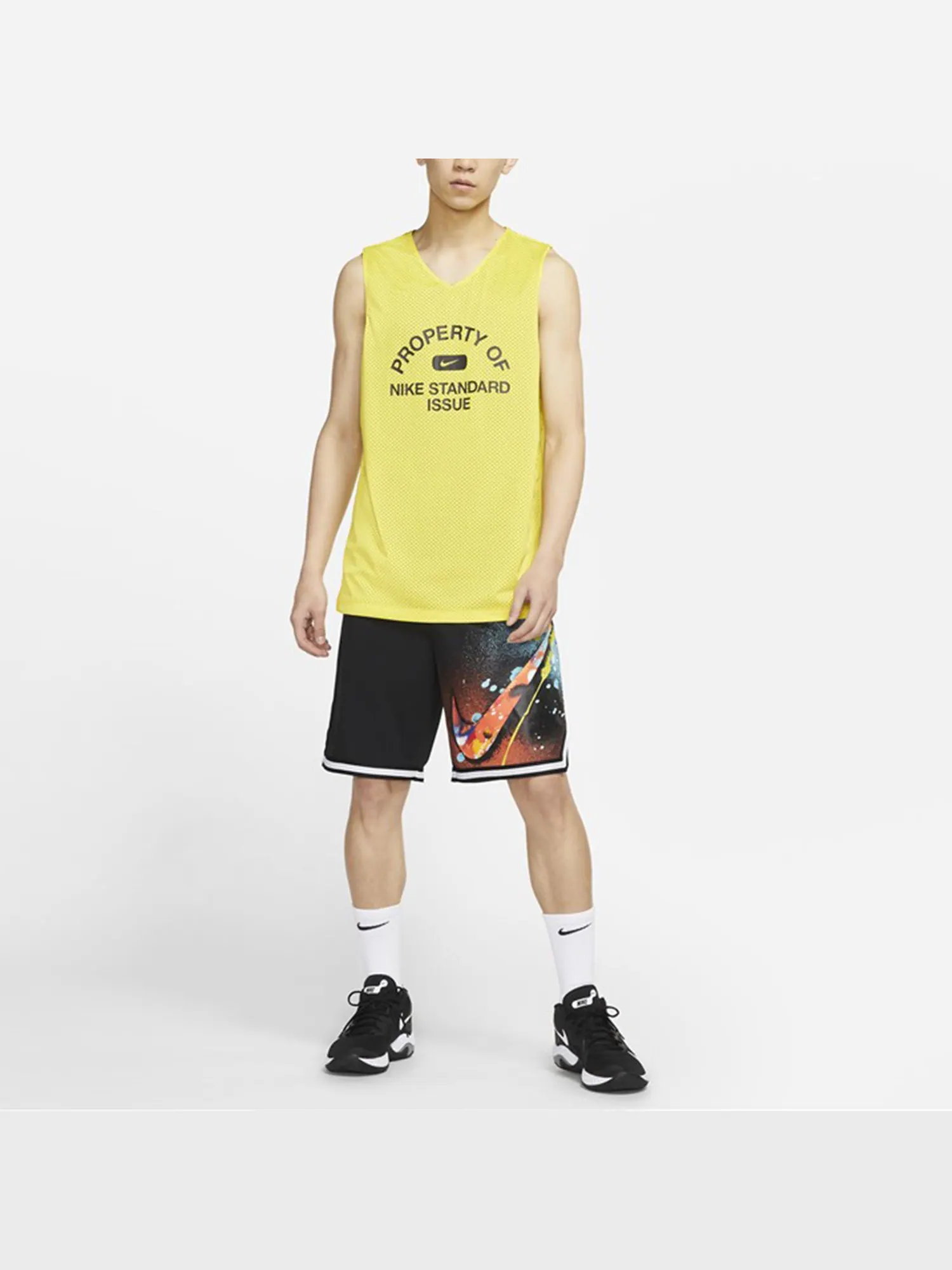 Топ Nike AS Men's NK Standard Issue MESH JR OPTI Yellow — изображение 7 из 7, желтый