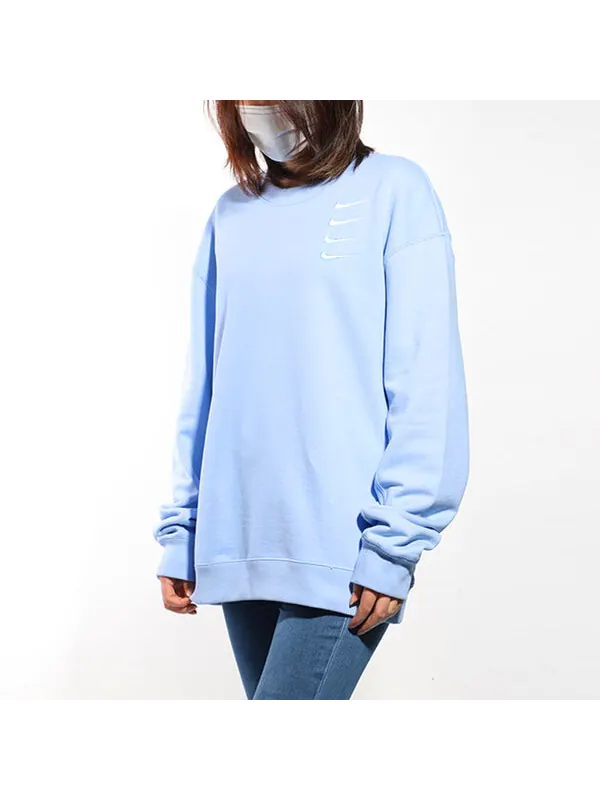 Толстовка Nike Swoosh Four hook gradual change round neck sweater light blue — изображение 3 из 4, светлый синий