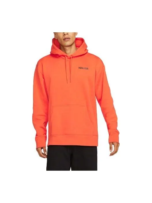Толстовка Men's Nike Solid Color Logo Pullover Hooded Long Sleeves Orange — изображение 1 из 3, мульти