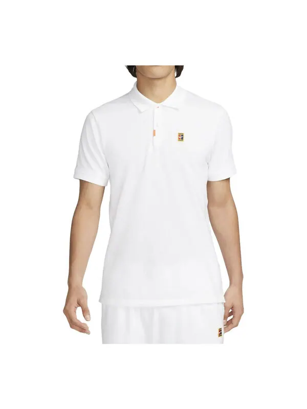 Футболка поло dry fit heritage slim t shirt Nike — изображение 1 из 4, белый