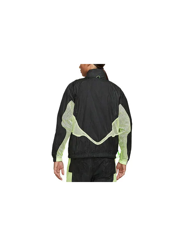 Куртка Air Jordan 23 Engineered Splicing Contrasting Colors Mesh Stand Collar Woven Jacket Black — изображение 2 из 3, черный