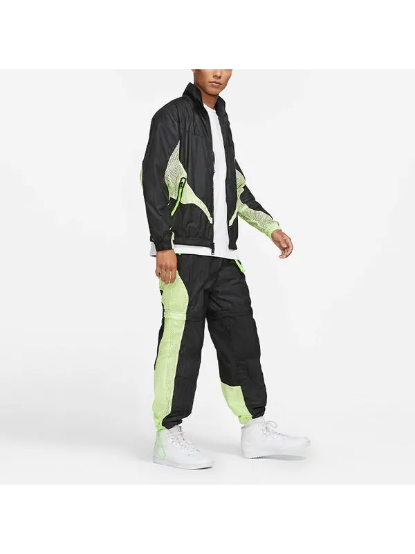 Куртка Air Jordan 23 Engineered Splicing Contrasting Colors Mesh Stand Collar Woven Jacket Black — изображение 3 из 3, черный