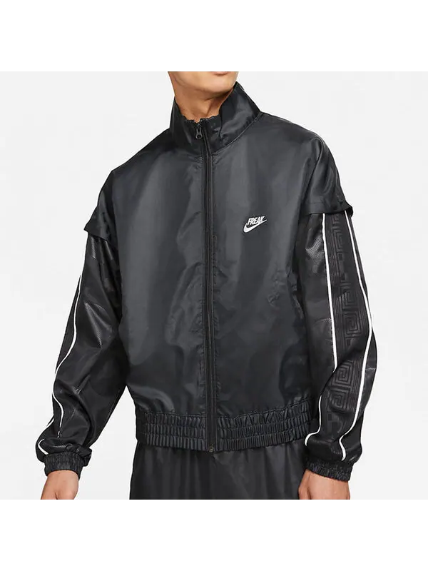 Куртка Men's Nike Lwt Track Jacket Athleisure Casual Sports Woven Stand Collar Black — изображение 3 из 4, черный