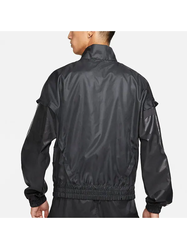 Куртка Men's Nike Lwt Track Jacket Athleisure Casual Sports Woven Stand Collar Black — изображение 4 из 4, черный