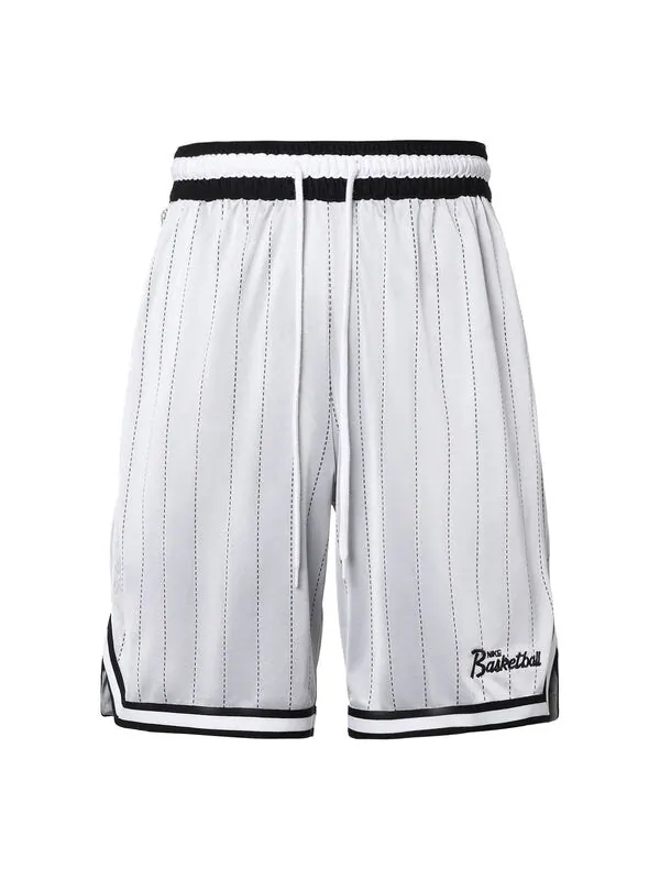 Шорты casual breathable sports lacing stripe shorts gray white Nike — изображение 1 из 4, белый