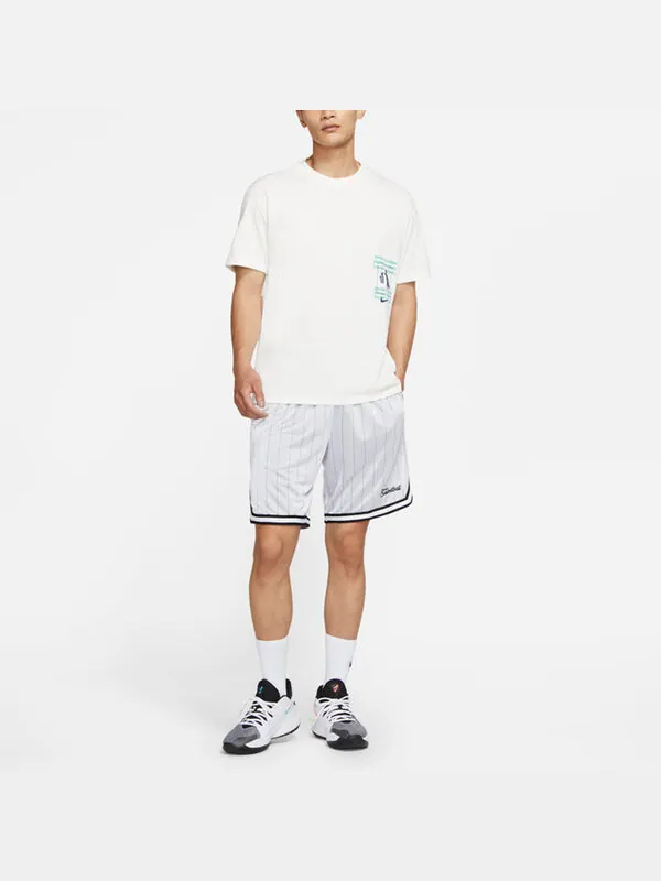 Шорты casual breathable sports lacing stripe shorts gray white Nike — изображение 3 из 4, белый