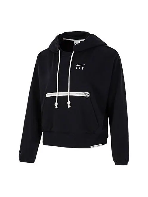 Свитер embroidered logo big pocket short sports hoodie black Nike — изображение 1 из 4, черный