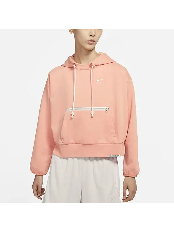 Свитер embroidered logo big pocket short sports hoodie light orange Nike — изображение 4 из 4, светлый оранжевый