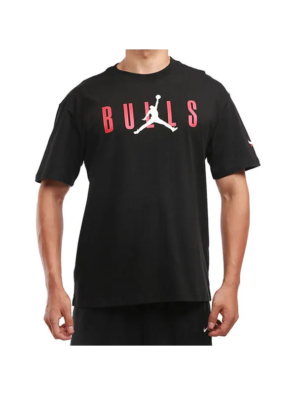 Футболка Air Jordan NBA Chicago Bulls Alphabet Printing Basketball Sports Round Neck Short Sleeve — изображение 3 из 4