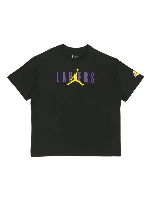 Футболка Air Jordan NBA Los Angeles Lakers Alphabet Printing Basketball Sports Round Neck Short — изображение 1 из 4, черный