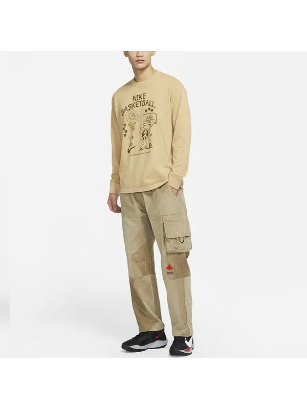 Брюки men's corduroy cargo casual straight long pants/trousers khaki Nike — изображение 3 из 4, хаки