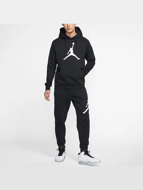 Толстовка Air Jordan Large logo Printing Fleece Lined Pullover Black — изображение 3 из 4, черный