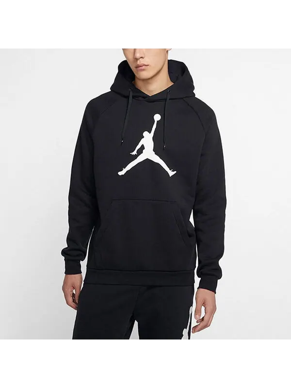 Толстовка Air Jordan Large logo Printing Fleece Lined Pullover Black — изображение 4 из 4, черный