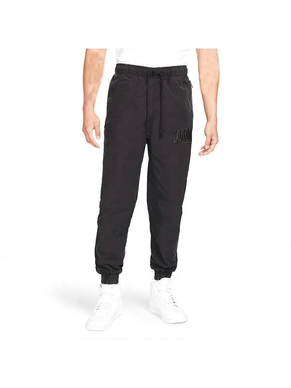 Спортивные штаны Men's Air Jordan Logo Pocket Zipper Lacing Athleisure Casual Sports Long — изображение 3 из 3, черный