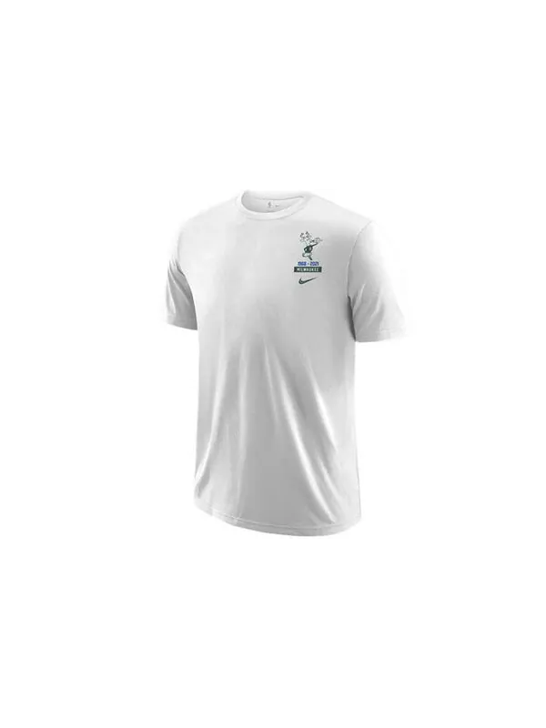 Футболка Men's Nike NBA Milwaukee Bucks Casual Sports Back Alphabet Numeric Loose Short Sleeve — изображение 2 из 2, мульти