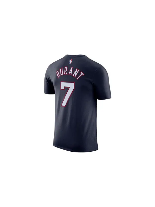 Футболка Nike NBA Brooklyn Nets Durant No. 7 T-Shirt 'Navy White Red' — изображение 2 из 4, мульти