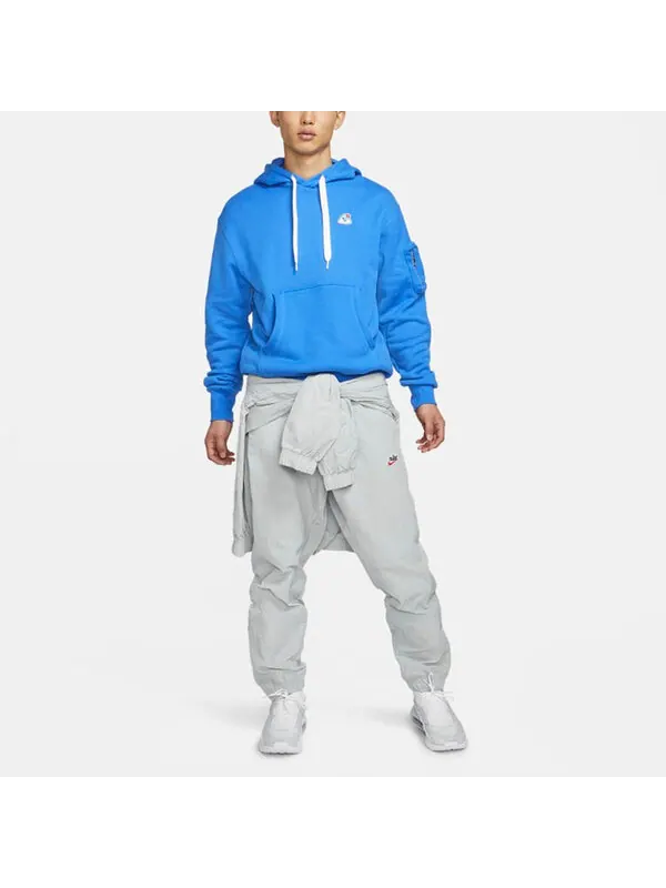 Толстовка Nike Men's Sportswear Airmoji Ft W Cartoon Patch Sports Hooded Sweater For Blue — изображение 4 из 4, синий
