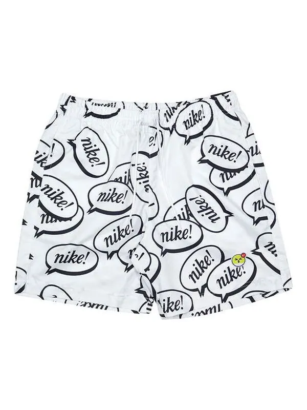 Шорты as men's sportswear airmoji short sneeze full print logo sport trainingshorts men's white Nike — изображение 1 из 4