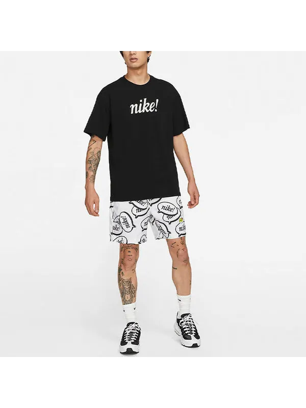 Шорты as men's sportswear airmoji short sneeze full print logo sport trainingshorts men's white Nike — изображение 2 из 4