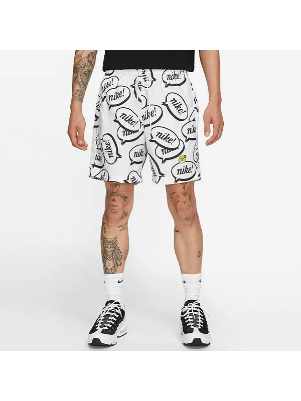 Шорты as men's sportswear airmoji short sneeze full print logo sport trainingshorts men's white Nike — изображение 3 из 4
