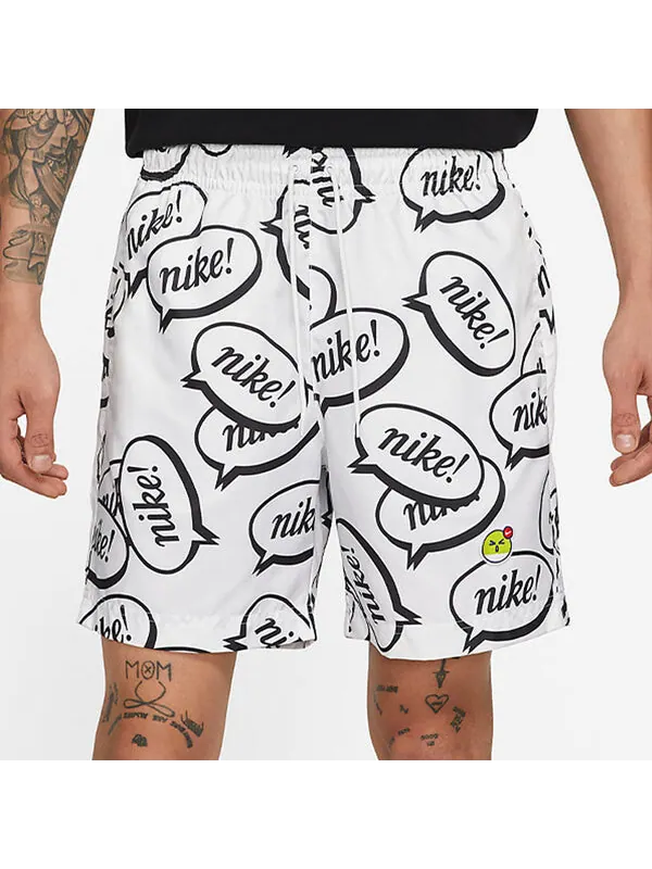 Шорты as men's sportswear airmoji short sneeze full print logo sport trainingshorts men's white Nike — изображение 4 из 4