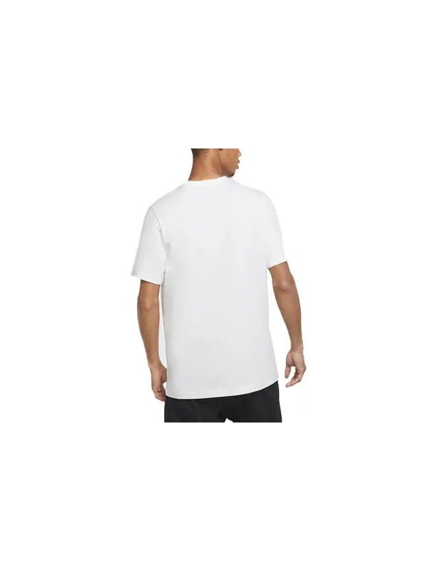 Футболка men's logo alphabet printing sports round neck short sleeve white t-shirt Nike — изображение 2 из 3, белый