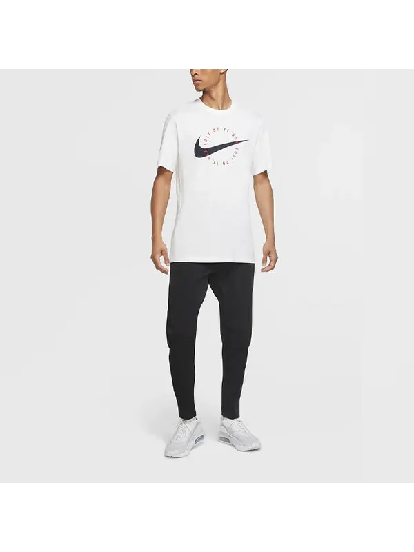 Футболка men's logo alphabet printing sports round neck short sleeve white t-shirt Nike — изображение 3 из 3, белый