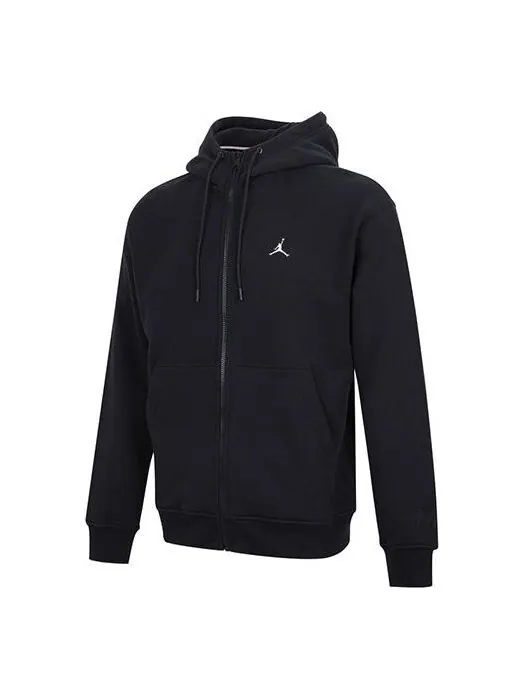 Куртка Air Jordan Embroidered Fleece Lined Stay Warm Hooded Jacket Winter Men's Black Gift for Him — изображение 1 из 4