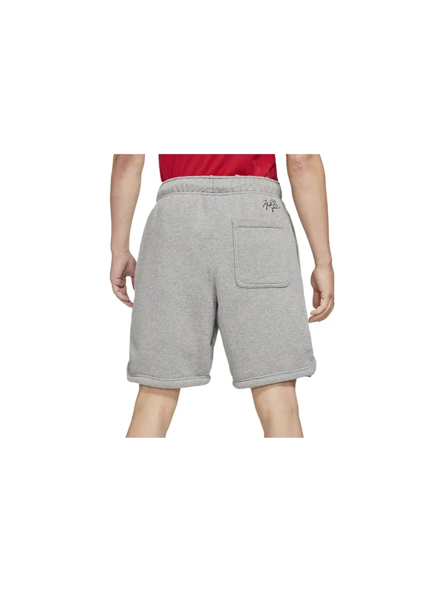 Спортивные шорты Men's Air Jordan Solid Color Drawstring Fleece Straight Casual Gray Shorts — изображение 2 из 3, серый