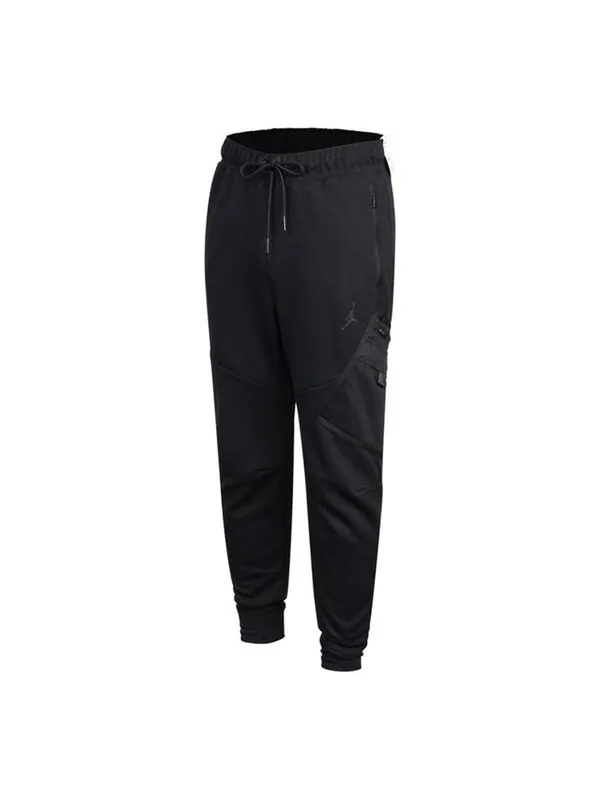 Спортивные штаны Men's Air Jordan Athleisure Casual Sports Running Knit Long Pants/Trousers Black — изображение 1 из 2