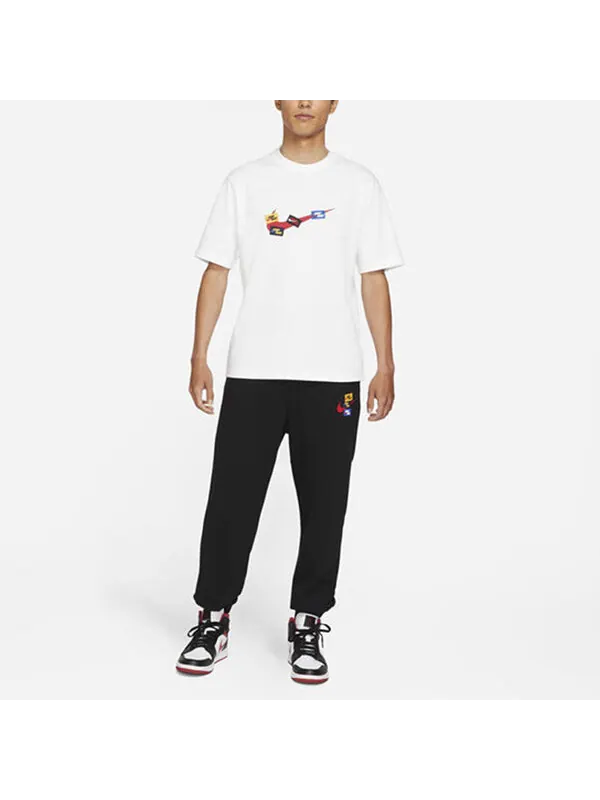 Футболка jumpman 85 с принтом в виде патча с круглым вырезом и коротким рукавом Air Jordan — изображение 3 из 3, белый