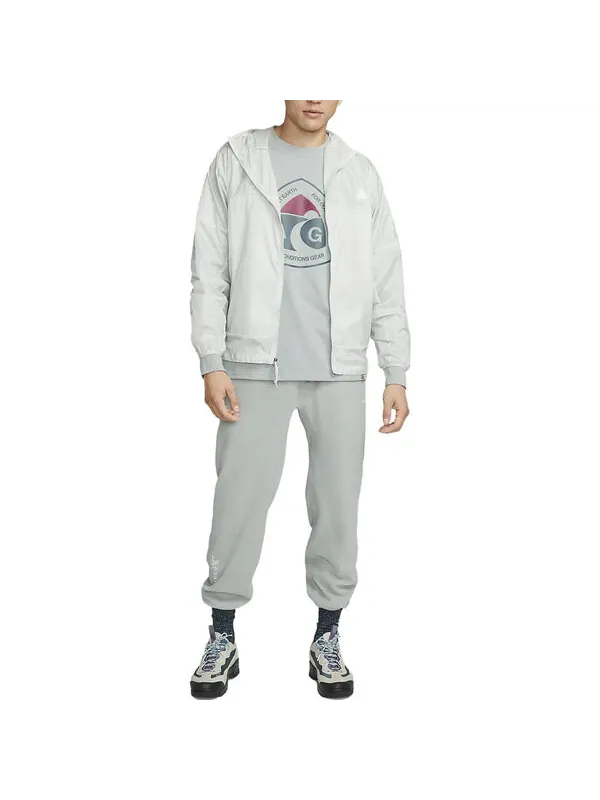 Куртка Nike ACG Windproof Cinder Cone Jacket 'Light Silver Summit White' — изображение 3 из 3, серебряный