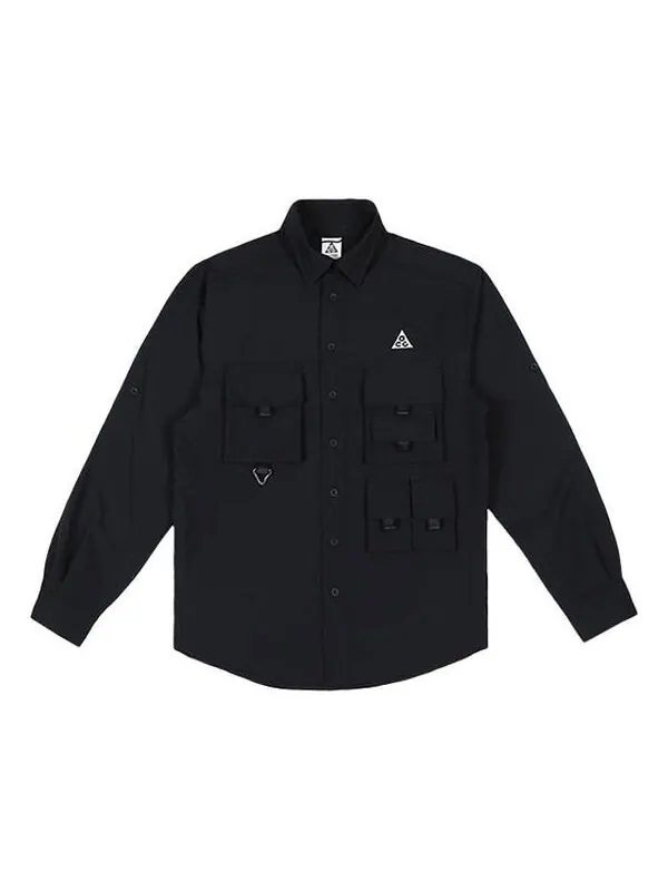 Куртка Men's Nike ACG Multiple Pockets Long Sleeves Waterproof Sports Logo Casual Jacket Autumn — изображение 1 из 4, черный