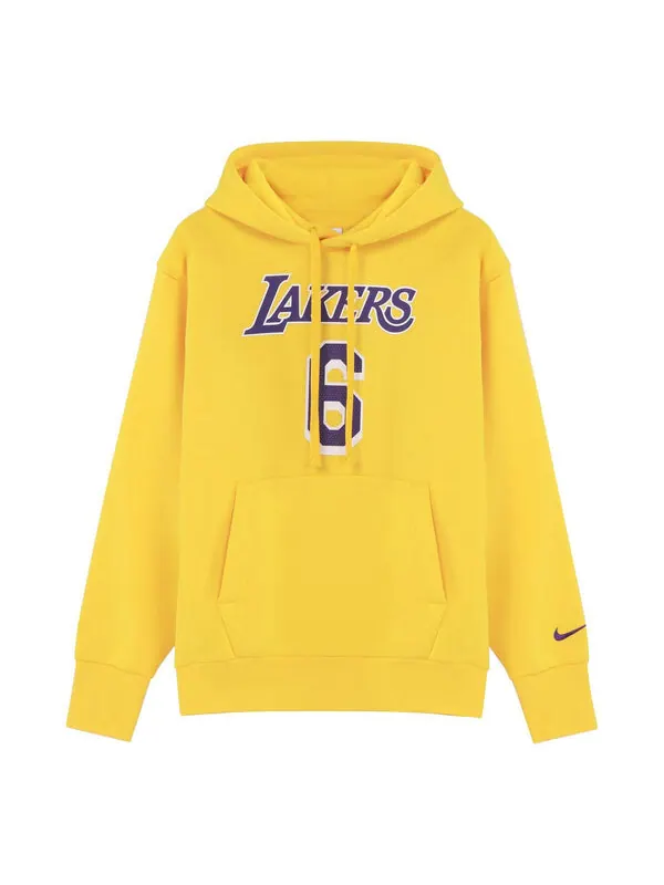Толстовка Men's Nike Los Angeles Lakers Lebron James No. 6 Solid Color Alphabet Printing Pullover — изображение 1 из 4