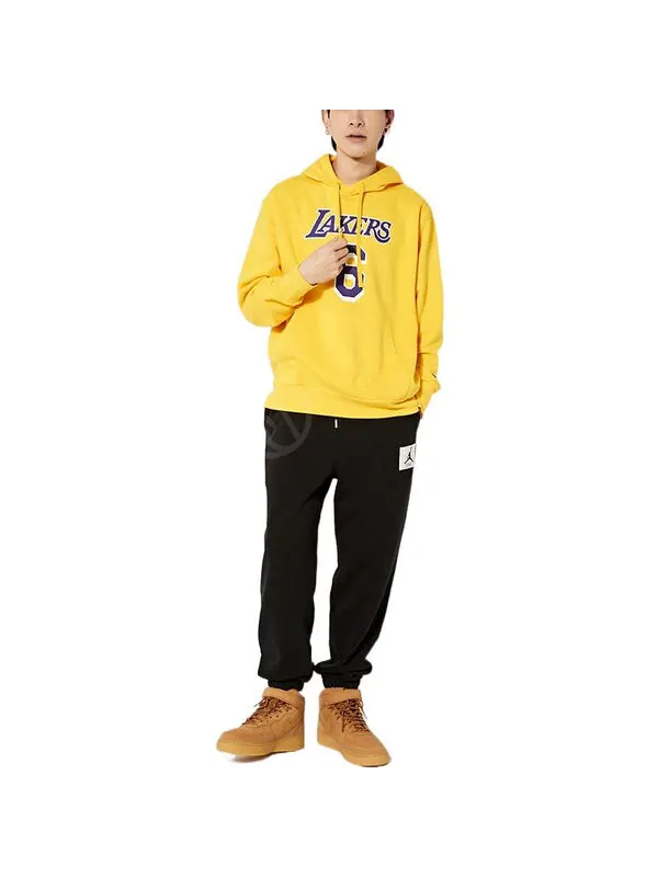 Толстовка Men's Nike Los Angeles Lakers Lebron James No. 6 Solid Color Alphabet Printing Pullover — изображение 3 из 4