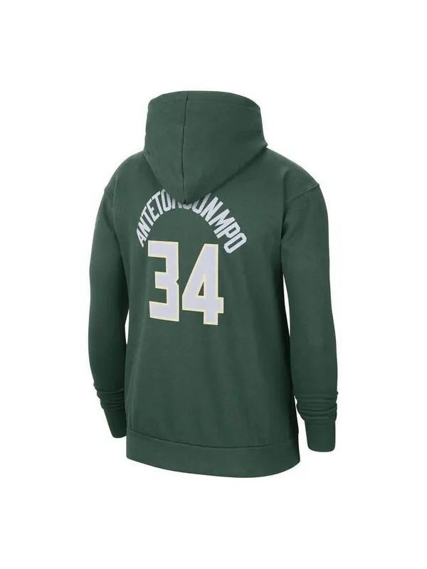 Толстовка x nba milwaukee bucks essential пуловер флисовая толстовка с капюшоном Nike — изображение 2 из 2, зеленый