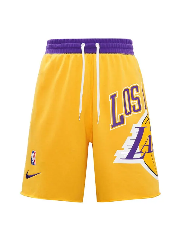 Шорты los angeles lakers баскетбольные спортивные повседневные дышащие шорты Nike — изображение 1 из 4, желтый