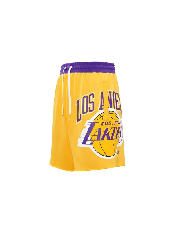Шорты los angeles lakers баскетбольные спортивные повседневные дышащие шорты Nike — изображение 2 из 4, желтый