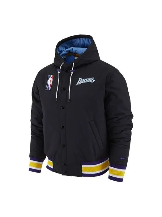 Куртка los angeles lakers casual sports hooded jacket black Nike — изображение 1 из 3, черный